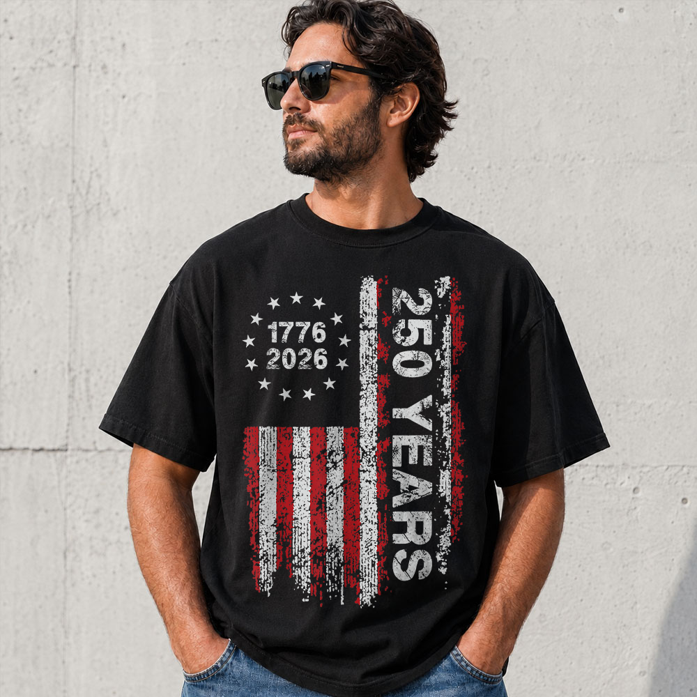 America 250th Anniversary Freedom T-Shirt, Independence Day Patriotic USA Tee Hv01