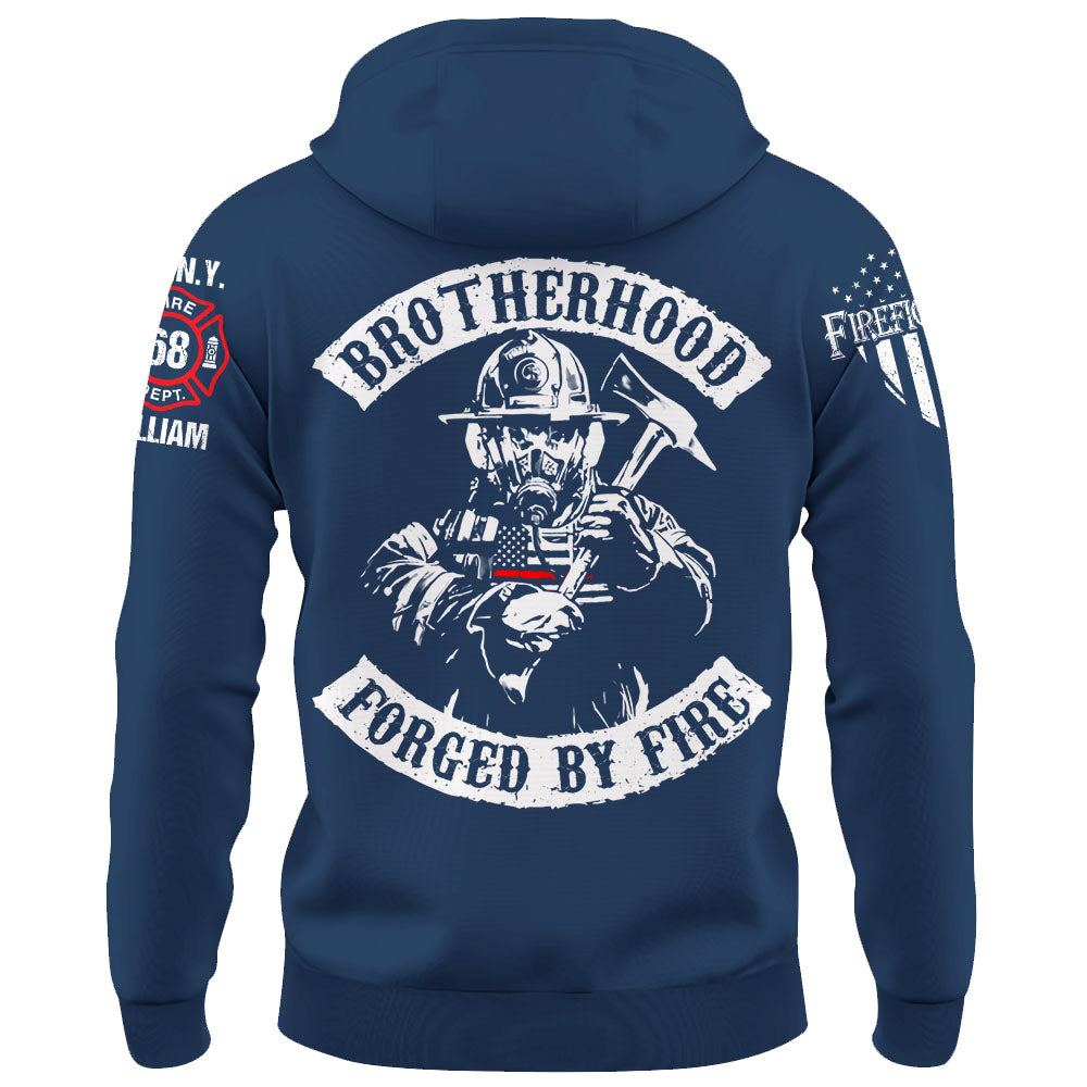 Personalized Shirt Brotherhood Forged By Fire Gift For Firefighter For Firemen K1702 Trhn
