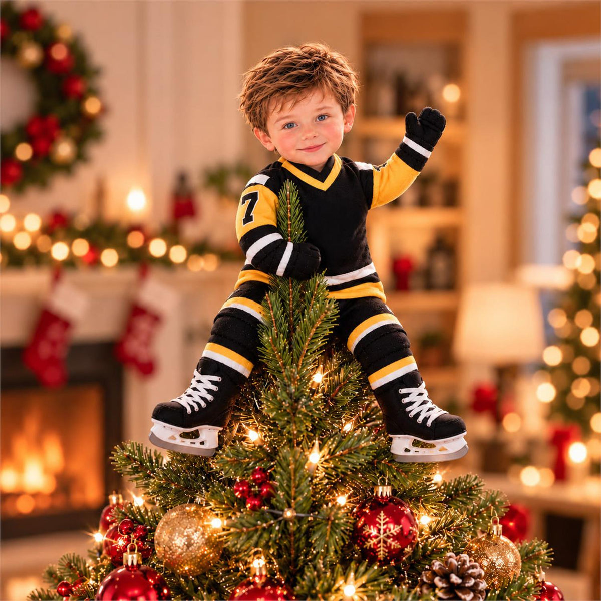 Personalized Ice Hockey Squishy Toy Poseable Plush Doll, Funny Gift For Sport Lovers NA04 Hv01 NT01