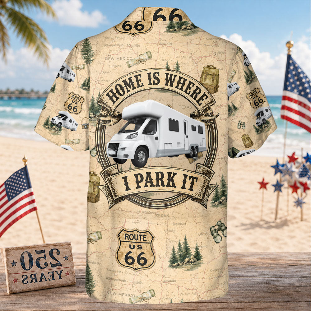 Home is Where I Park It, Personalized Camping Car Photo Hawaiian Shirt, Gift For Camping Lovers Friends Family MI209 Nh00