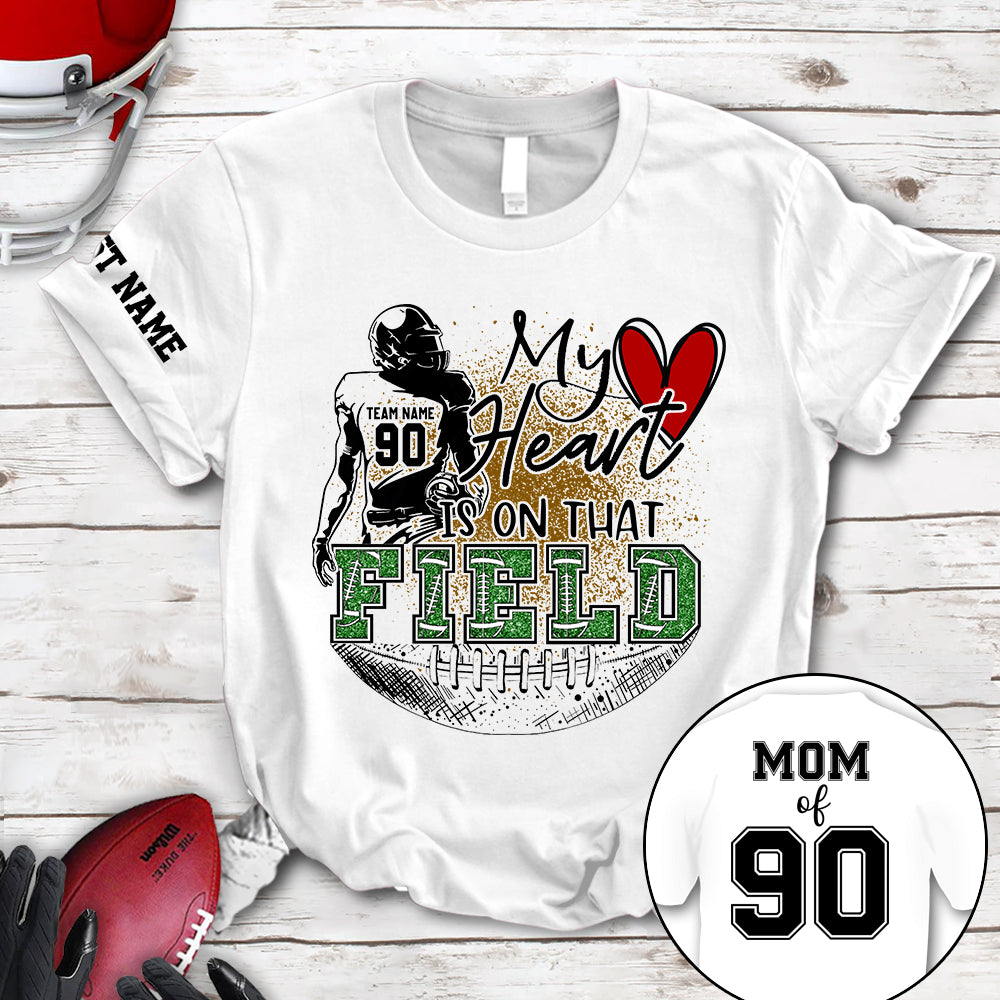 Personalized My Heart Is On That Field Football All Over Print Shirt K1702
