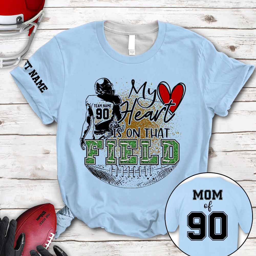 Personalized My Heart Is On That Field Football All Over Print Shirt K1702