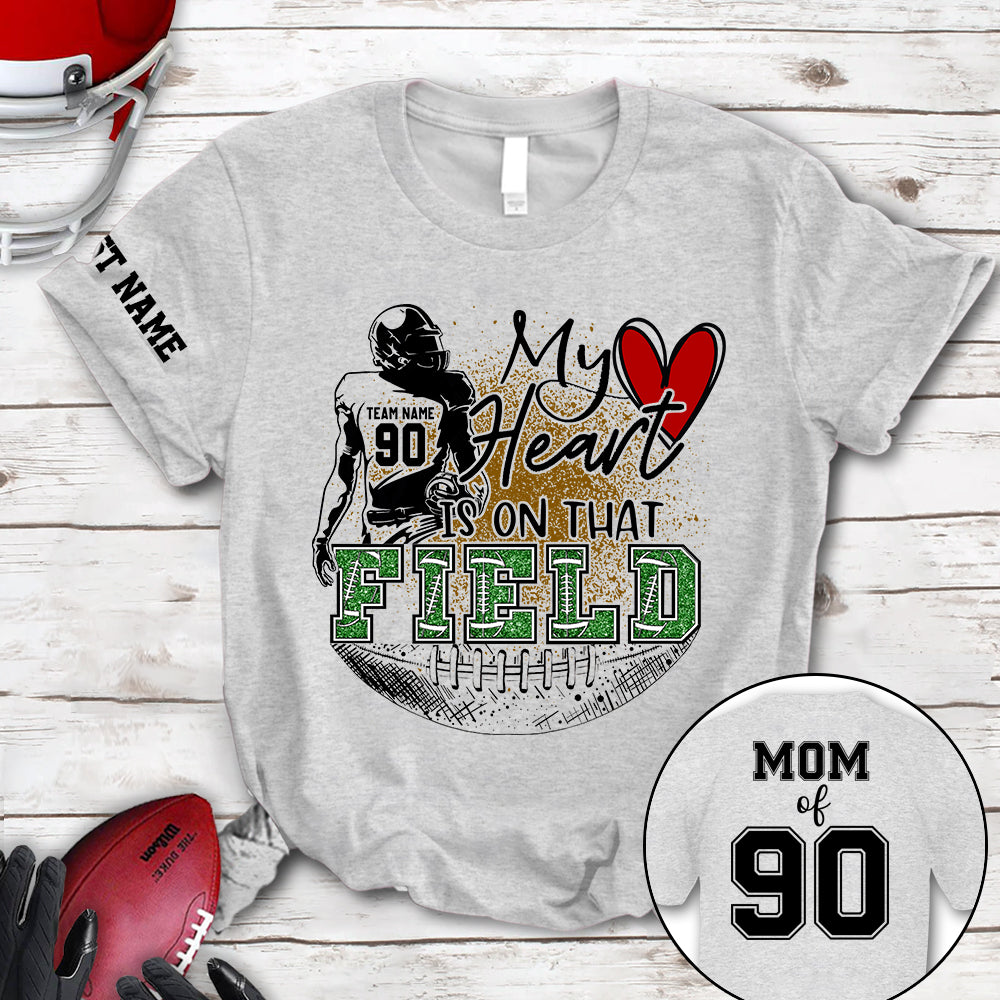 Personalized My Heart Is On That Field Football All Over Print Shirt K1702
