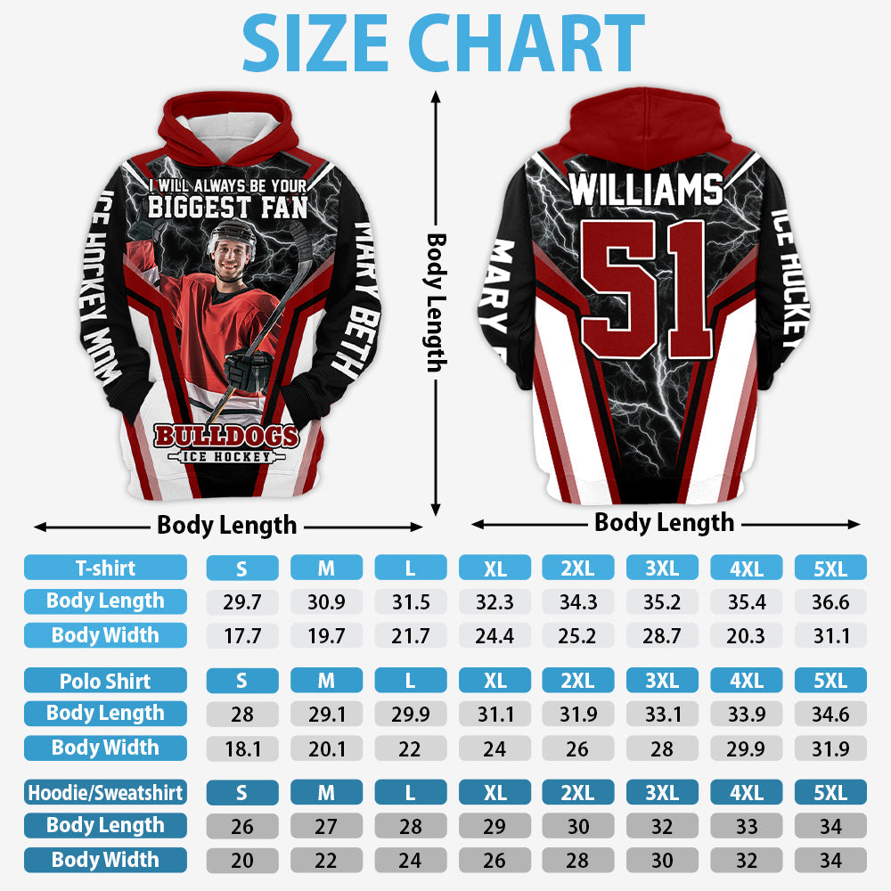 I Will Always Be Your Biggest Fan Vr3 Personalized All Over Print Shirt For Ice Hockey Mom Grandma Sport Family