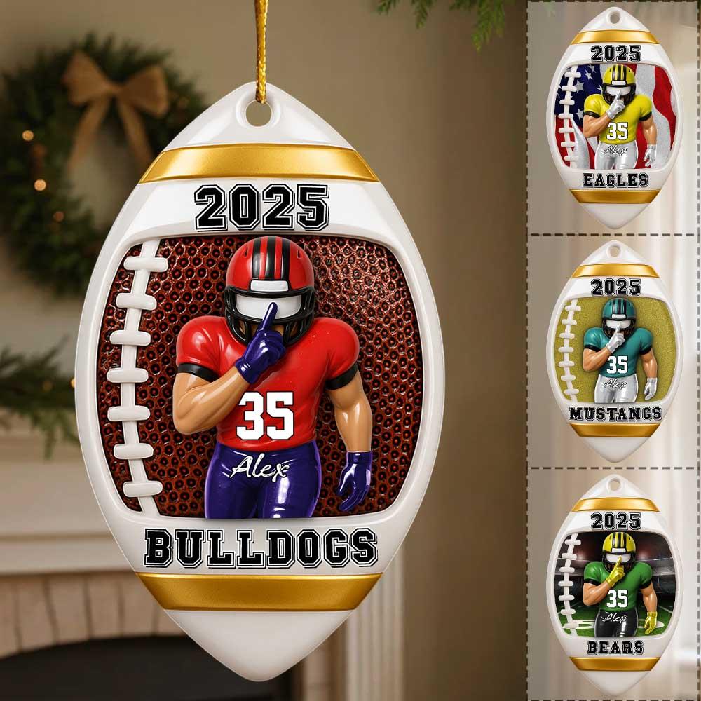 Custom Football Player Acrylic Ornament – Gift For American Football Lovers Tu24 Nh00