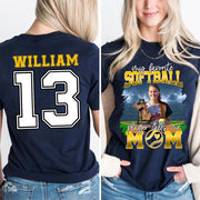 My Favorite Softball Player Calls Me Mom Personalized Softball Shirt Gift Softball Mom Softball Dad GameDay
